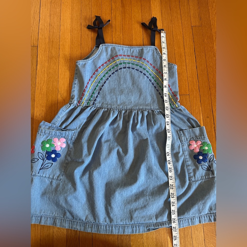 Hanna Andersson Rainbow Chambray Garden Dress, Size Girl’s 10 - Picture 2 of 10